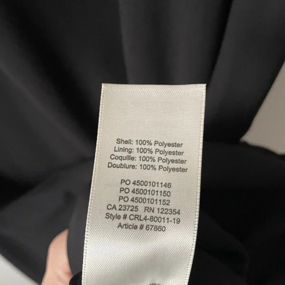 Aritzia Wilfred Ninette  Ruffle Drape Dress Black Size Medium - Picture 10 of 10